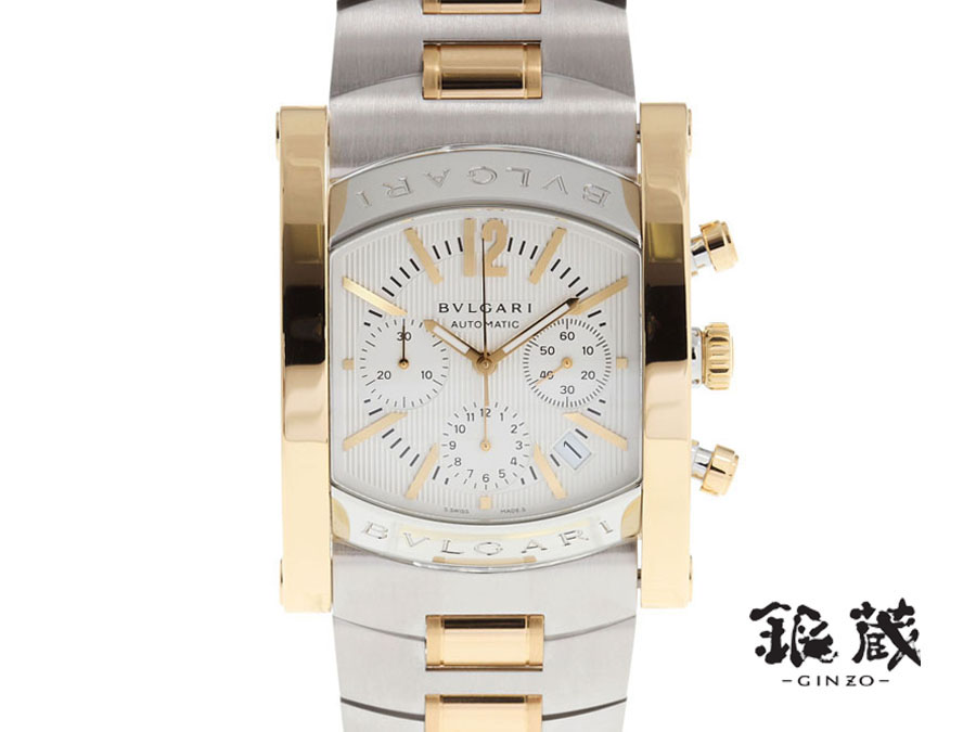 公式の BVLGARI - ブルガリ アショーマ 48 美品【ウーロン茶】 腕時計 