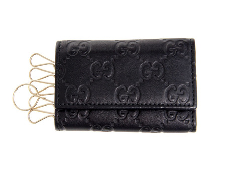 良品　GUCCI 　６連キーケース　シェリーライン　GG　シマ　黒 良品 GUCCI 6連キーケース シェリーライン GG シマ 黒