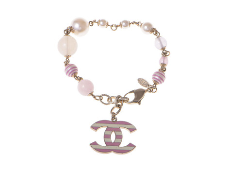 ★美品★CHANEL シャネル ピンク ラバーベルト ラバーブレスレット ☆CHANEL☆ ピンク ラバーベルト ラバーブレスレット
