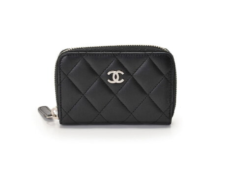 [シャネル 財布] CHANEL マトラッセ コインケース ラムスキン 黒