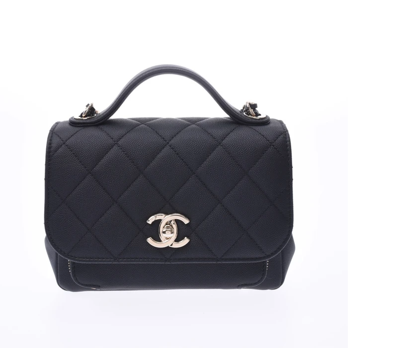 シャネル] CHANEL シャネル トップハンドル ショルダーバッグ 黒 