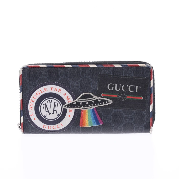 グッチ 長財布 ナイトクーリエ ラウンドファスナー ブラック 【公式通販】