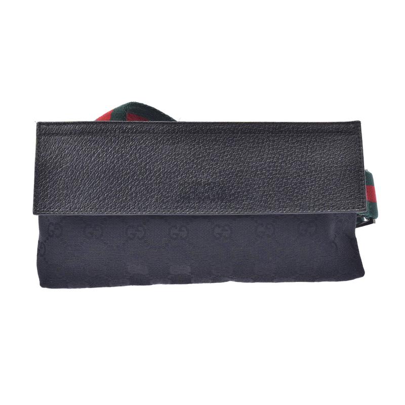 グッチ ボデイバッグ レザー ブラック GGキャンバス ウエストポーチ フラッペ グッチ ボデイバッグ レザー ブラック GGキャンバス ウエストポーチ