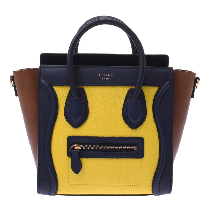 セリーヌ] CELINE セリーヌ ラゲージ ナノショッパー 2WAY トリコロール 紺/茶/黄 カーフ 高価買取り相場 | 銀蔵ブランド買取専門店[ セリーヌ バッグ] CELINE セリーヌ ラゲージ ナノショッパー 2WAY トリコロール 紺/茶/黄 カーフ 高価買取り相場 |  銀蔵ブランド買取専門店